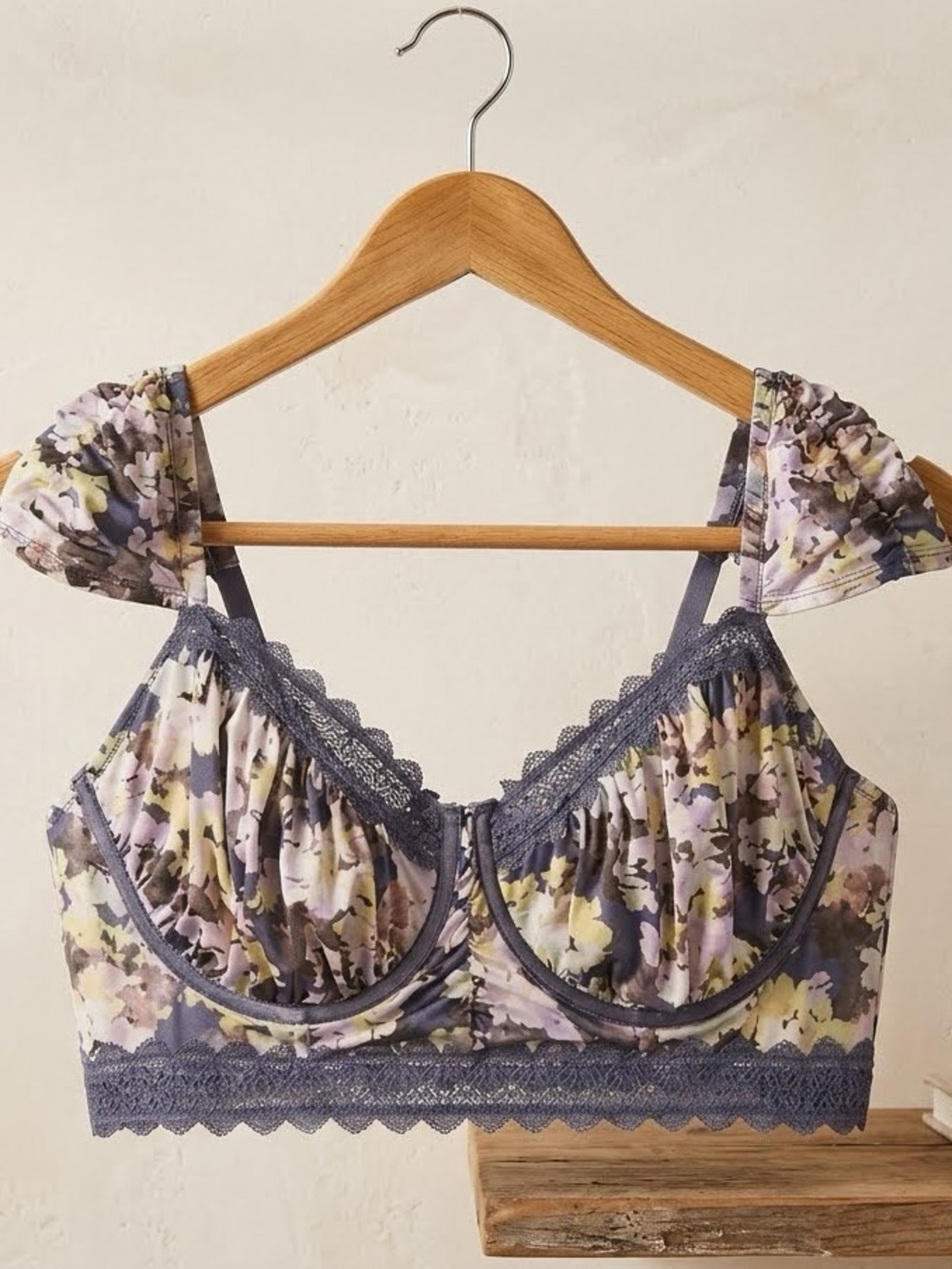 NWT TORRID 1 1X 14/16 LONGLINE BRALETTE SUNSHINE FLORAL SHIRRED CAP SLEEVE BRA
